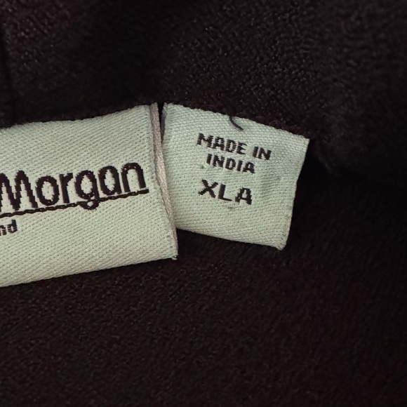 B-38 Sara Morgan Black with Floral Embroidered Short Sleeve Suit Jacket Size XL - Picture 11 of 16